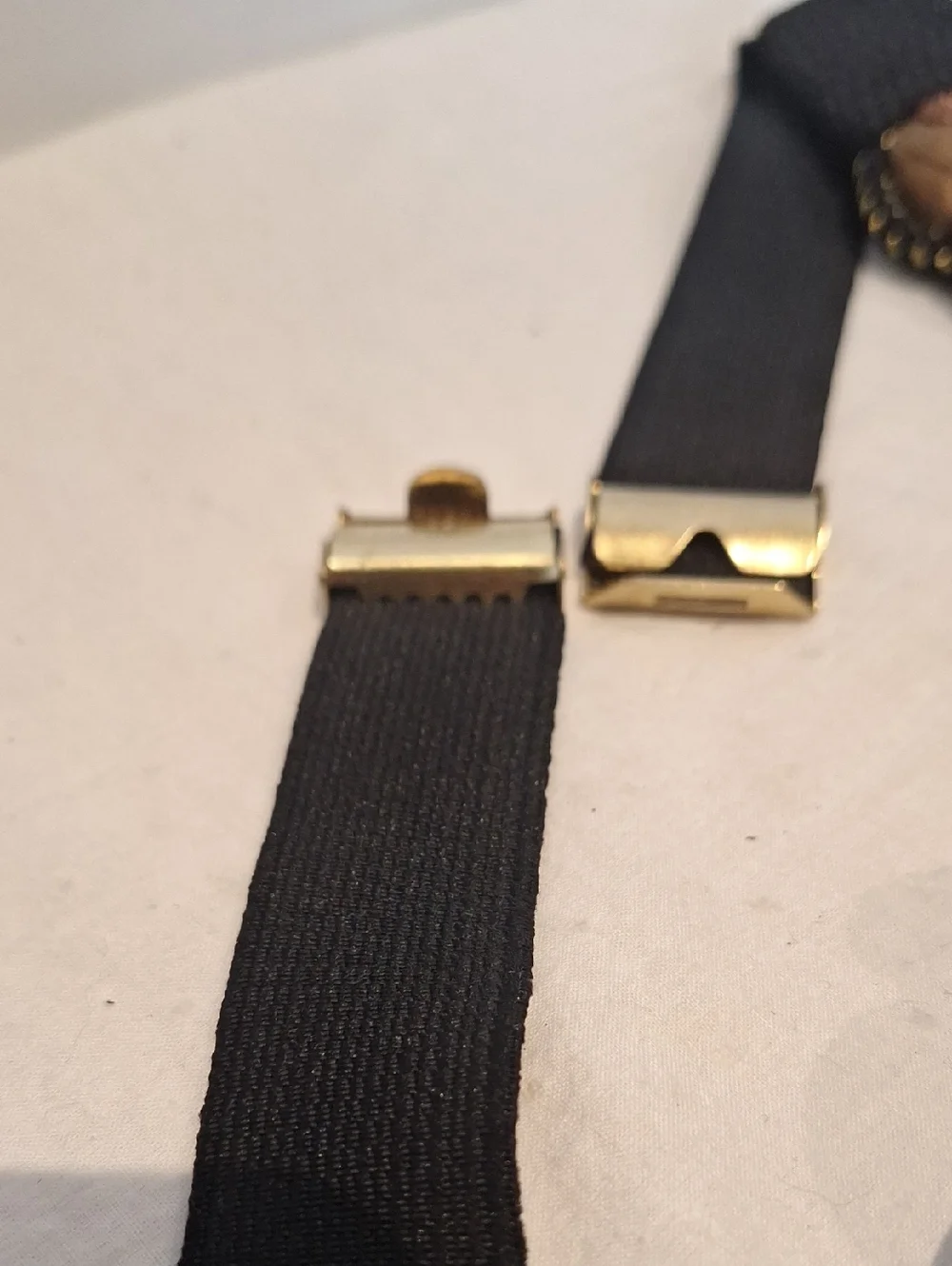 Vintage Handcrafted Chocolate Brown Beaded Woven Elastic Waist Belt